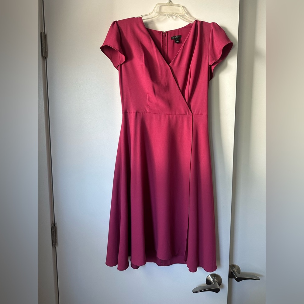 Ann Taylor Fuchsia Midi Dress